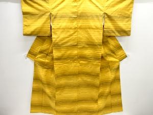 アンティーク　横段織り出し手織り節紬着物